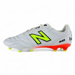 New Balance 442 Pro FG v2 Firm Ground White Men's Wide 2E Soccer Cleats MS41FMB2